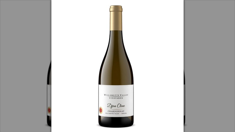 Bottle of Willamette Valley Vineyards Dijon clone chardonnay
