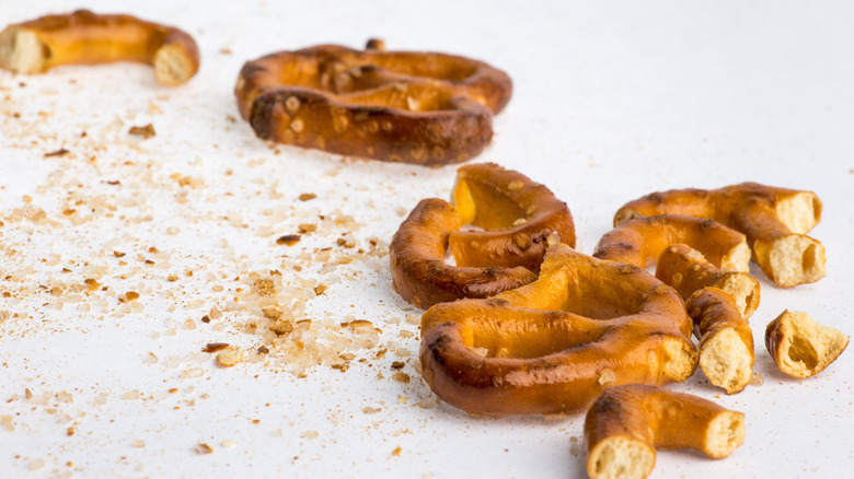 salty snacks in bowls