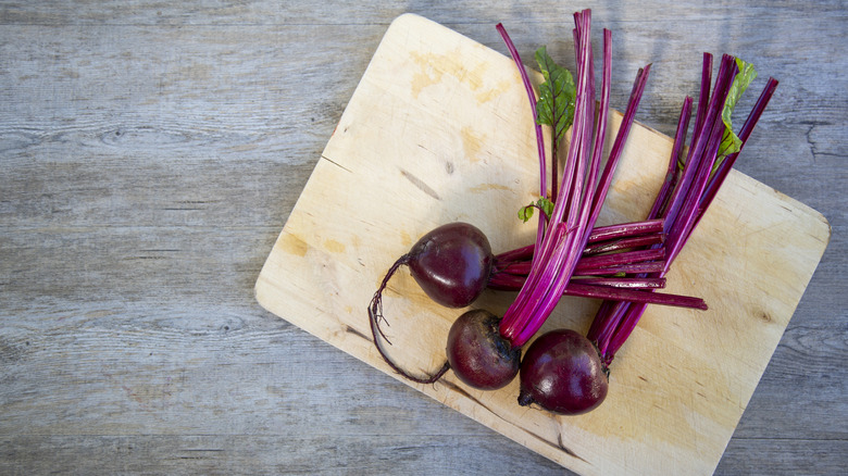 beets on a cutting board