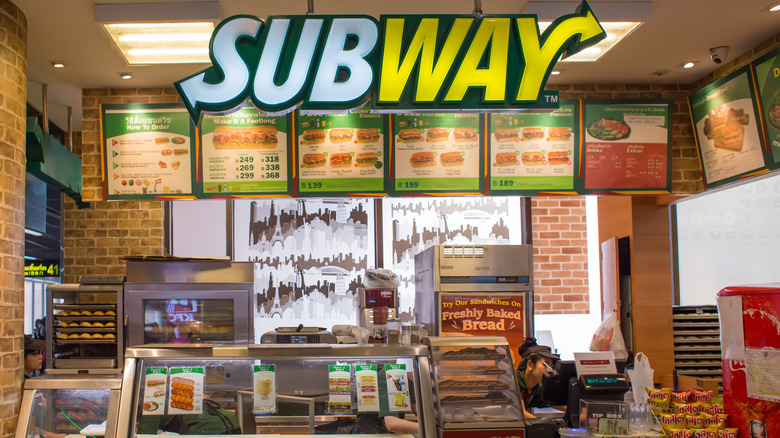 Subway storefront in airport