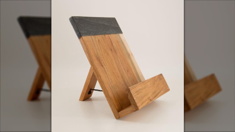 Wood and Marble Cookbook Holder