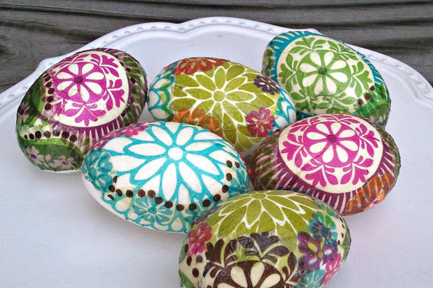 Fresh Eggs Daily — Decoupage Easter Eggs: Super Easy Pysanky Knockoffs