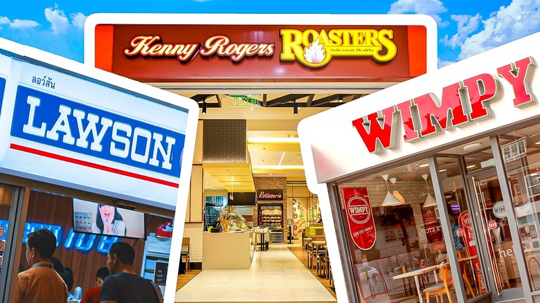 Lawson, Kenny Rogers and Wimpy storefronts