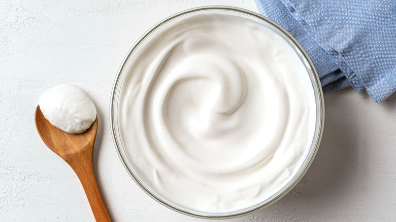 Bowl of Greek yogurt