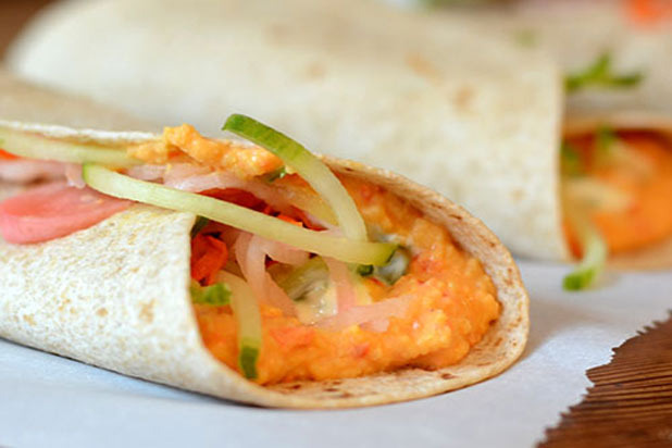 Red Pepper Hummus Roll-up Recipe