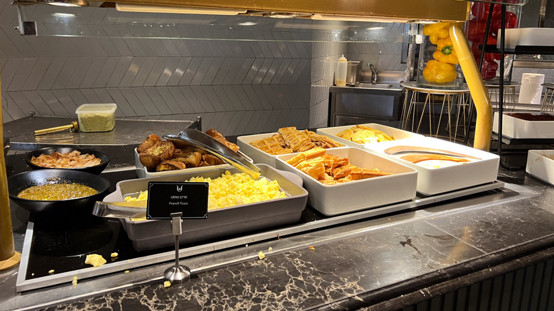 Breakfast buffet hot food