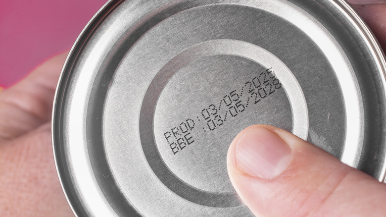 A can with an expiration date