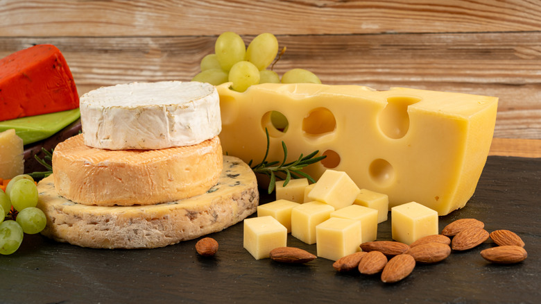 Assorted types of cheese