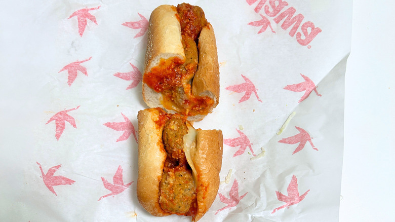 A Wawa Meatball Hoagie on a Wawa wrapper