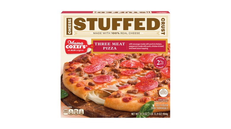 Mama Cozzi's Three Meat Pizza box