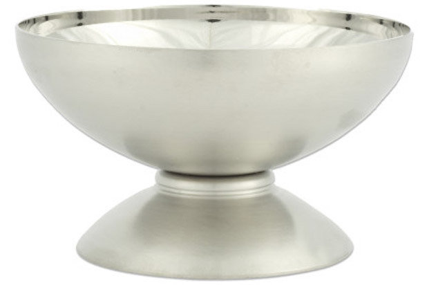Footed Stainless Steel Dessert Bowl