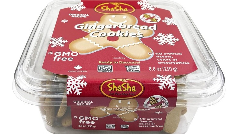 A box of ShaSha Gingerbread Cookies on a white background