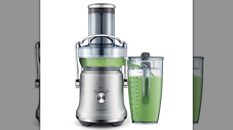 A Breville Juice Fountain Cold on a white background