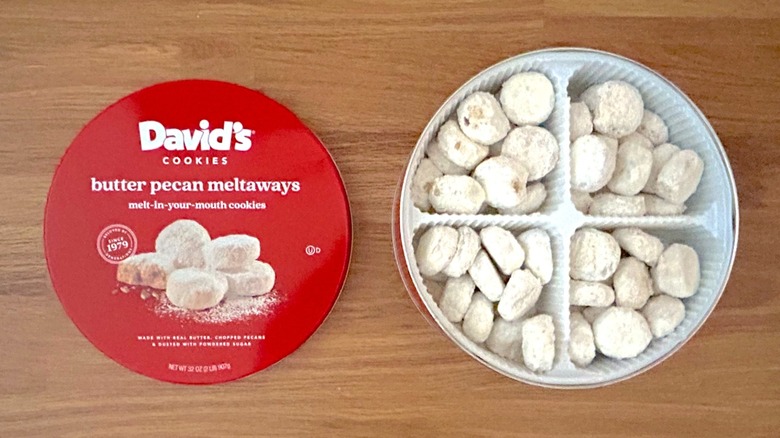 Tin of David's Butter Pecan Meltaways