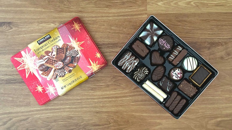 Box of Kirkland Signature European Cookies With Belgian Chocolate