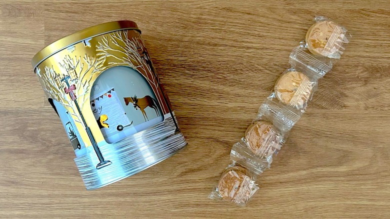 Stockmeyer Butter Cookie Music Tin and sleeve of cookies