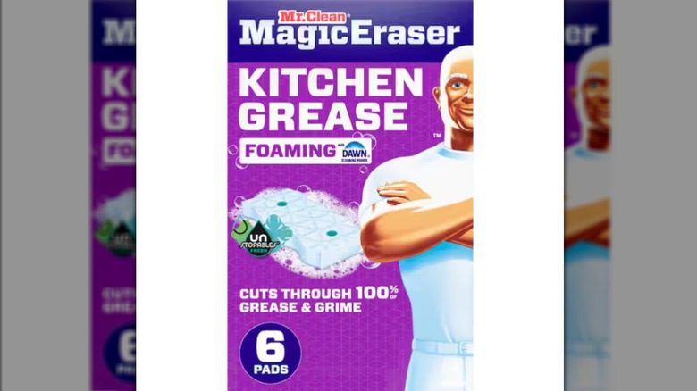 label from Mr. Clean Magic Eraser for kitchen