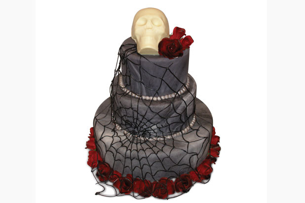 Web-Topped Cake  