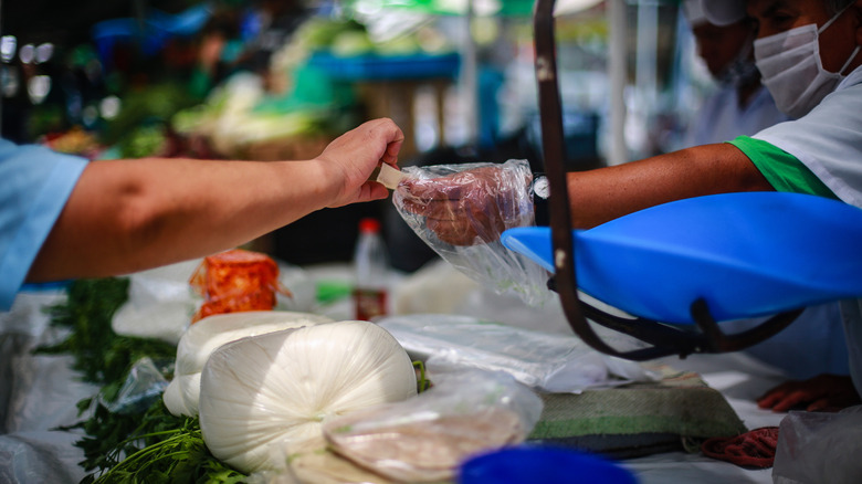 Cheese stand at a Mexican market