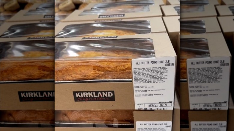 Pile of all butter pound cakes at Costco.