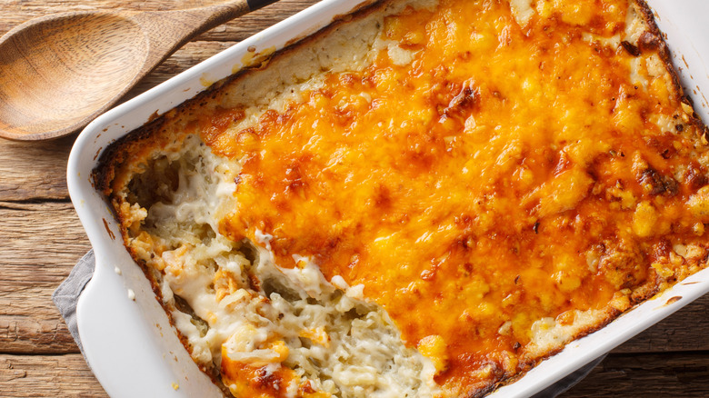 Hashbrown casserole with chicken soup