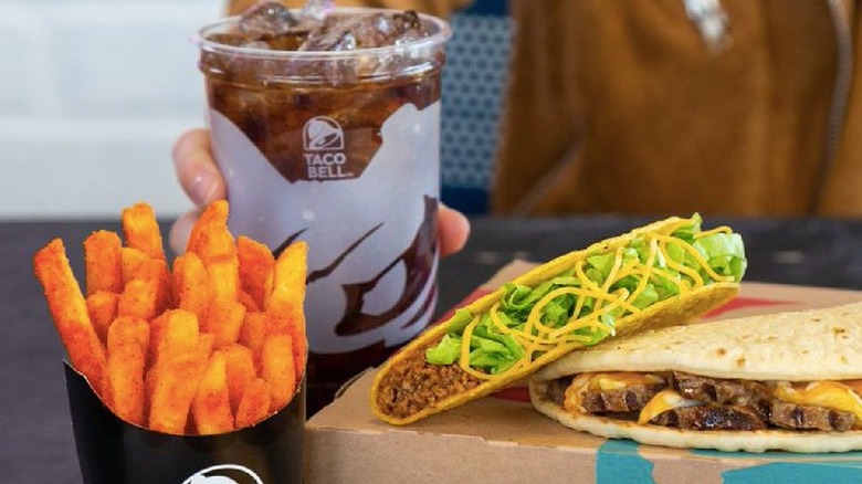 Taco Bell Double Steak Melt Deluxe Box