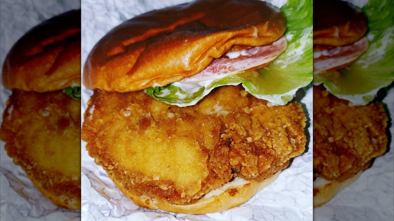 Wendy's Classic Chicken Sandwich on a wrapper