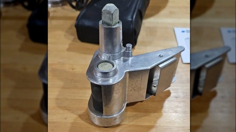 Vintage pea sheller attachment for a KitchenAid stand mixer