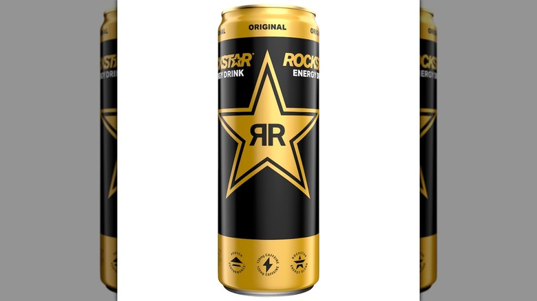 A can of original Rockstar on a white background