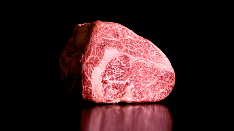 A piece of wagyu steak