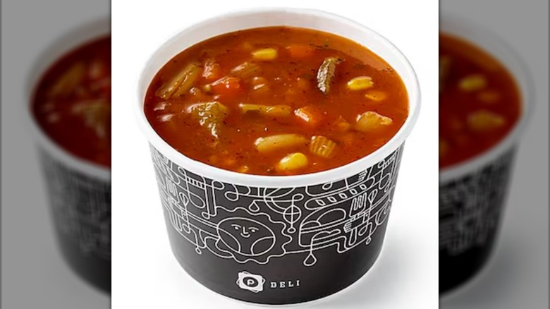 Cup of vegetable soup from publix deli
