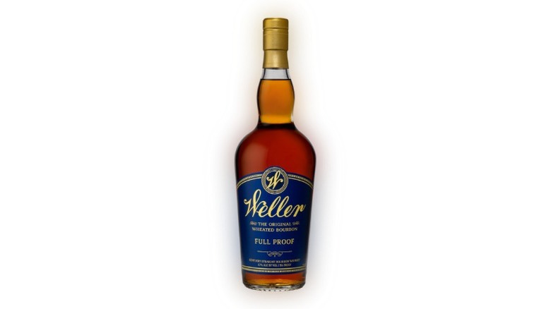 A bottle of Weller Full Proof bourbon