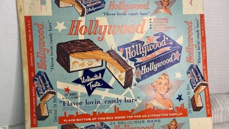 hollywooud chocolate bar vintage box