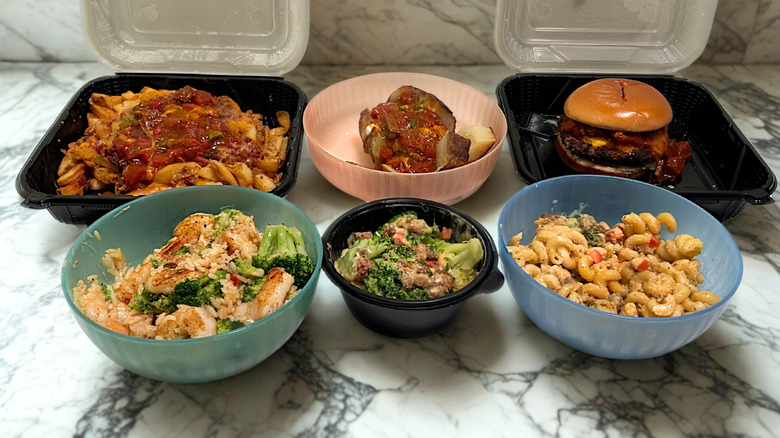 Six Outback Steakhouse Secret Menu items arranged together