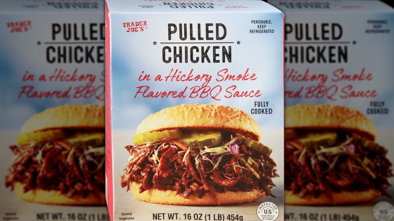 Box of Trader Joe's BBQ Pulled Chicken
