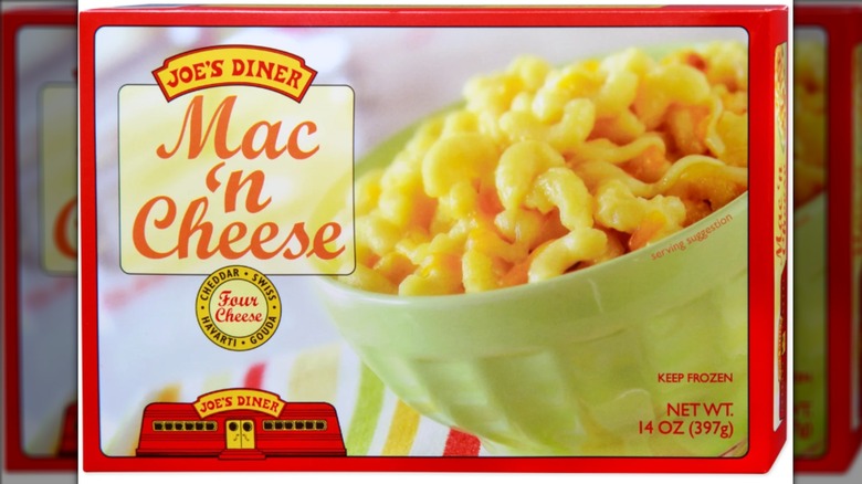 A box of Joe's Diner Four Cheese Mac 'n Cheese