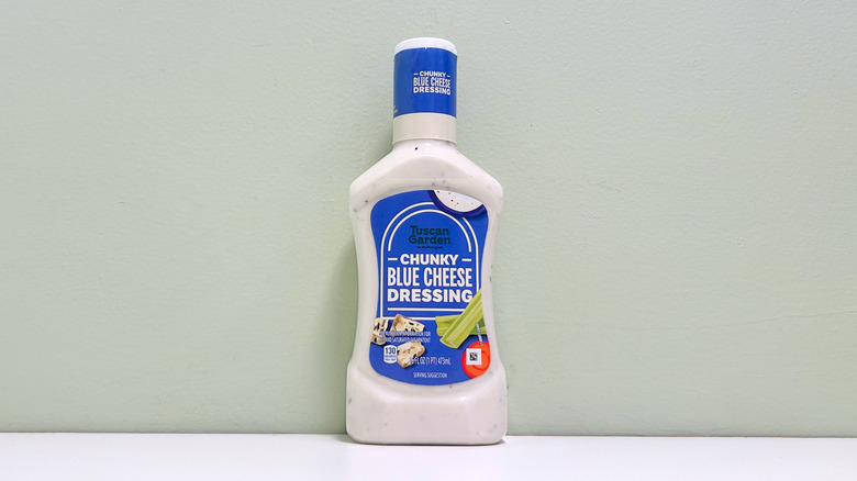 A bottle of Tuscan Garden Chunky Blue Cheese Dressing