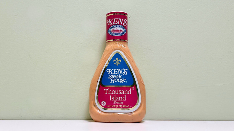 A bottle of Ken's Steak House Thousand Island Dressing