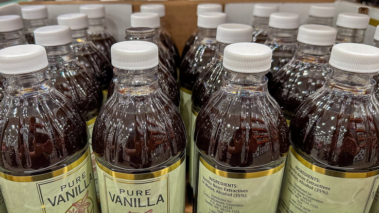 Bottles of pure vanilla extract at Costco