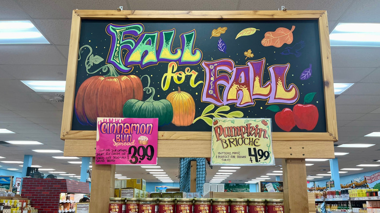 Trader Joe's seasonal fall section