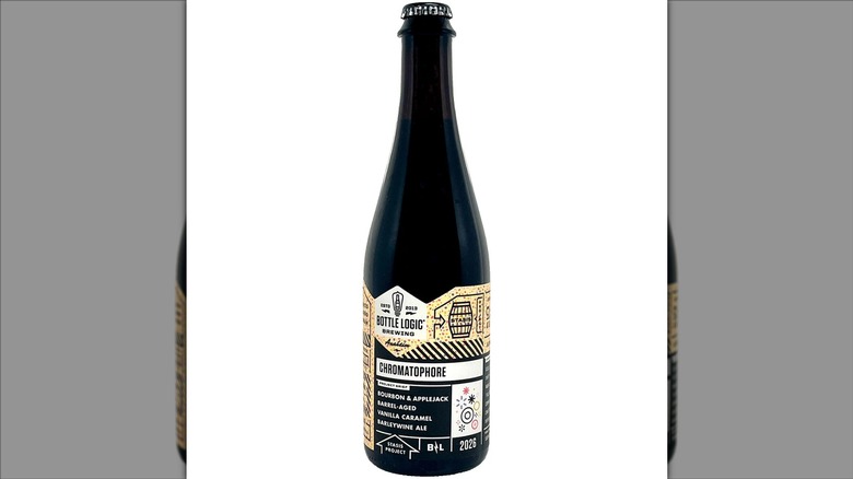bottle of chromataphore barleywine on white background