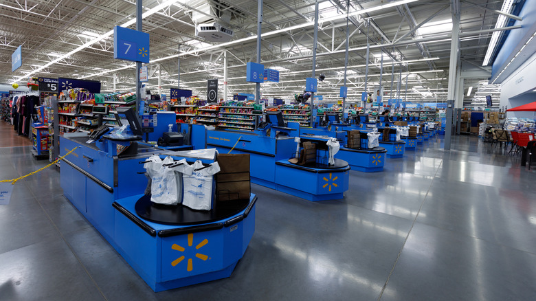 Checkout area of a Walmart