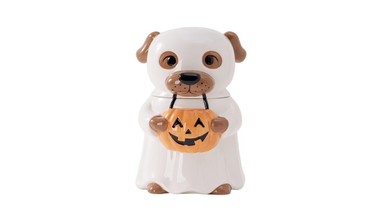 Way to Celebrate Halloween Ghost Dog Ceramic Cookie Jar