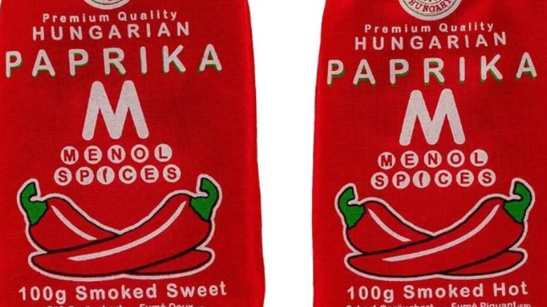 Hungarian paprika packages