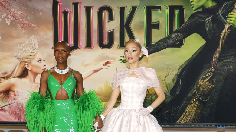 Billboard for Wicked movie, Ariana Grande as Glinda and Cynthia Erivo as Elphaba