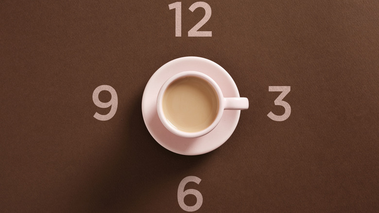 Tea and spoons arranged like a clock