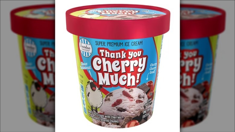 A pint of Sundae Shoppe Thank You Cherry Much! Ice Cream