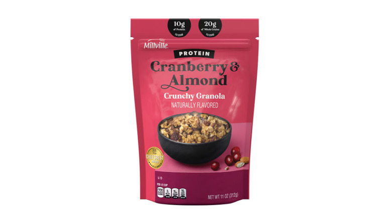 Aldi's Cranberries and Almonds Protein Crunchy Granola packaging