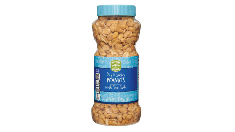Aldi's Dry Roasted Peanuts with Sea Salt packaging