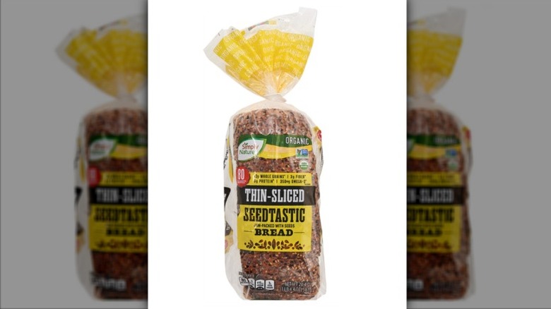 A bag of Simply Nature Seedtastic Organic Thin-Sliced Bread